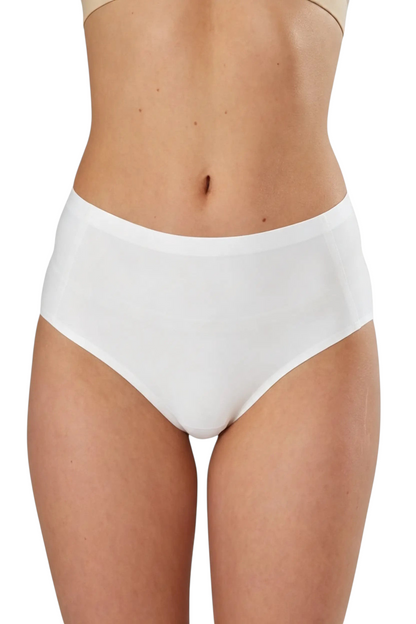Culotte JOY-STYLE Seamless Soft blanche en tissu extensible ultra-doux pour une finition lisse sans démarcation