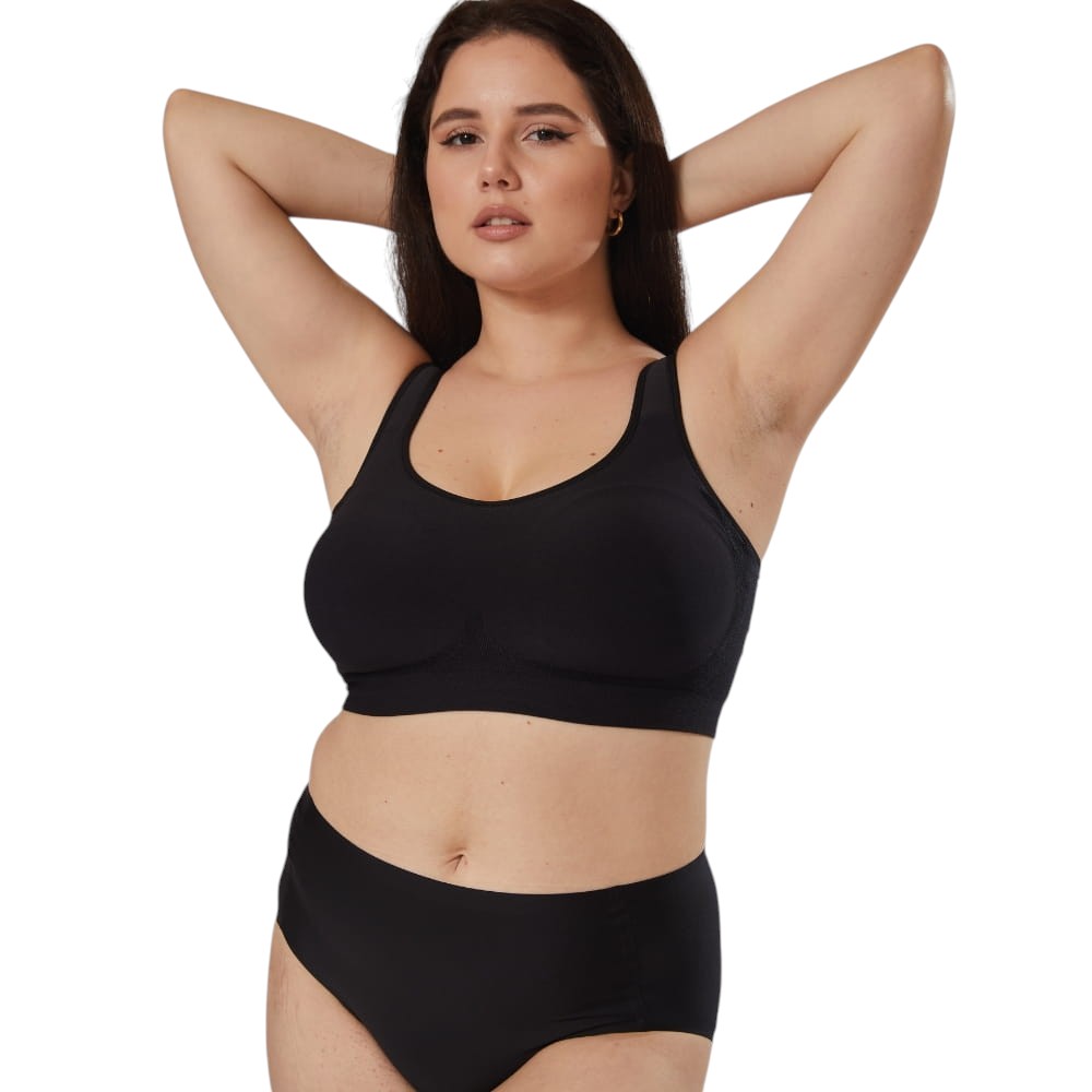 Soutien-gorge sans armatures qui remonte naturellement la poitrine (confort absolu)