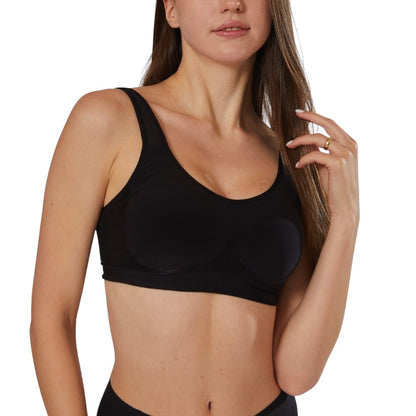 Soutien-gorge sans armatures qui remonte naturellement la poitrine (confort absolu)