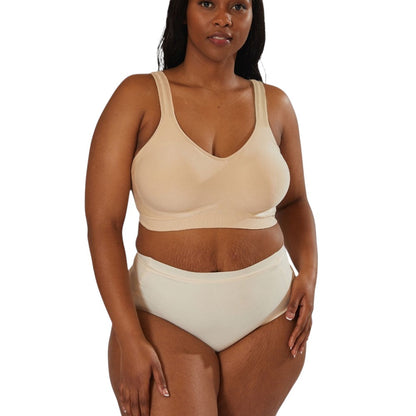 Soutien-gorge sans armatures qui remonte naturellement la poitrine (confort absolu)