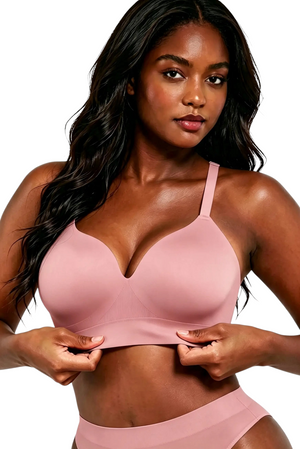 Soutien-gorge JOY-STYLE Curve Balance rose poudré sans armatures avec bonnets rembourrés pour un maintien confortable